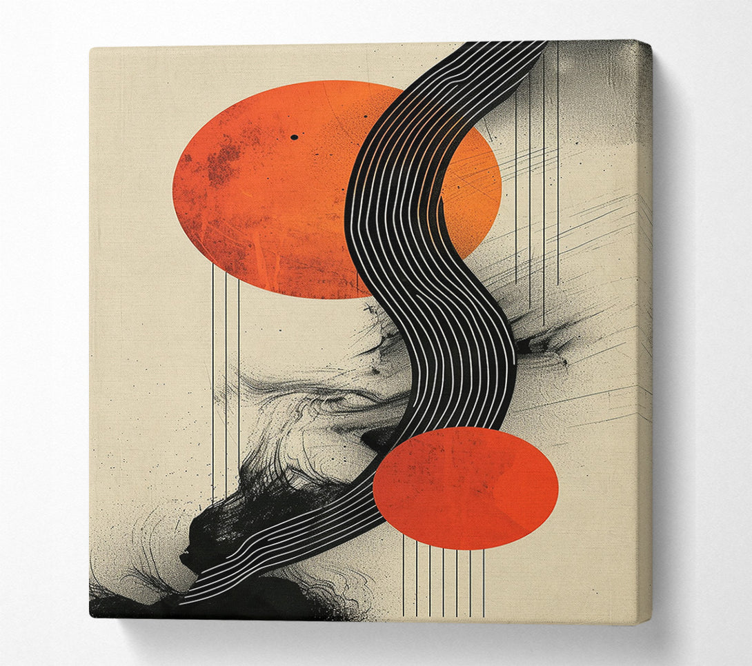  A Canvas Print of Graphic Sun And Lines Canvas Wall Art