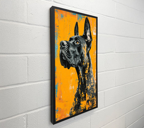 Great Dane On Yellow