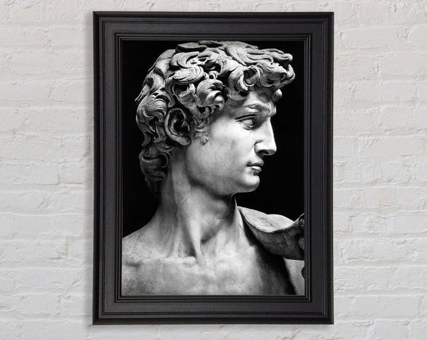 Greek Statue Black And White Framed Print