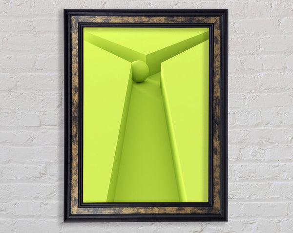 Green Ball Maze Framed Print