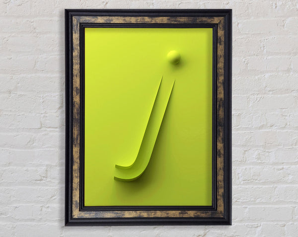 Green J Framed Print