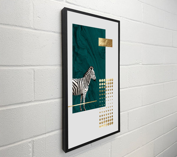 Green Rectangle With Zebra