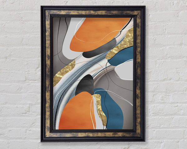 Grey Abstract Framed Print