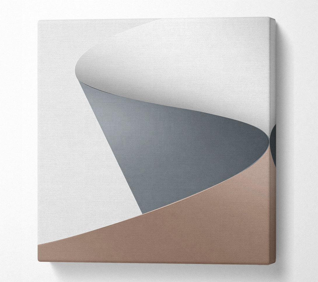  A Canvas Print of Grey And Brown Line Canvas Art