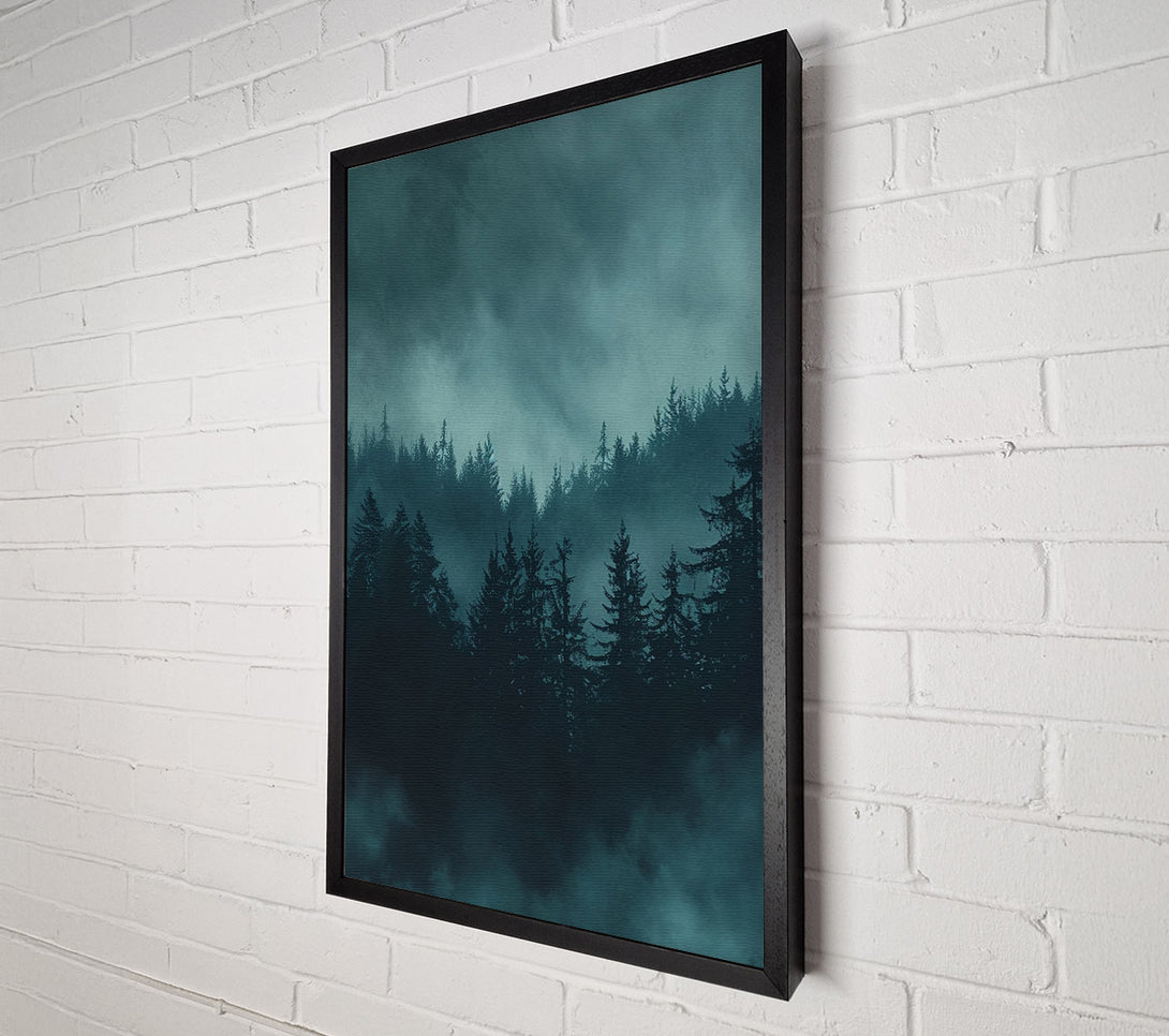  A Canvas Print of Grey Blues Forest Canvas Art