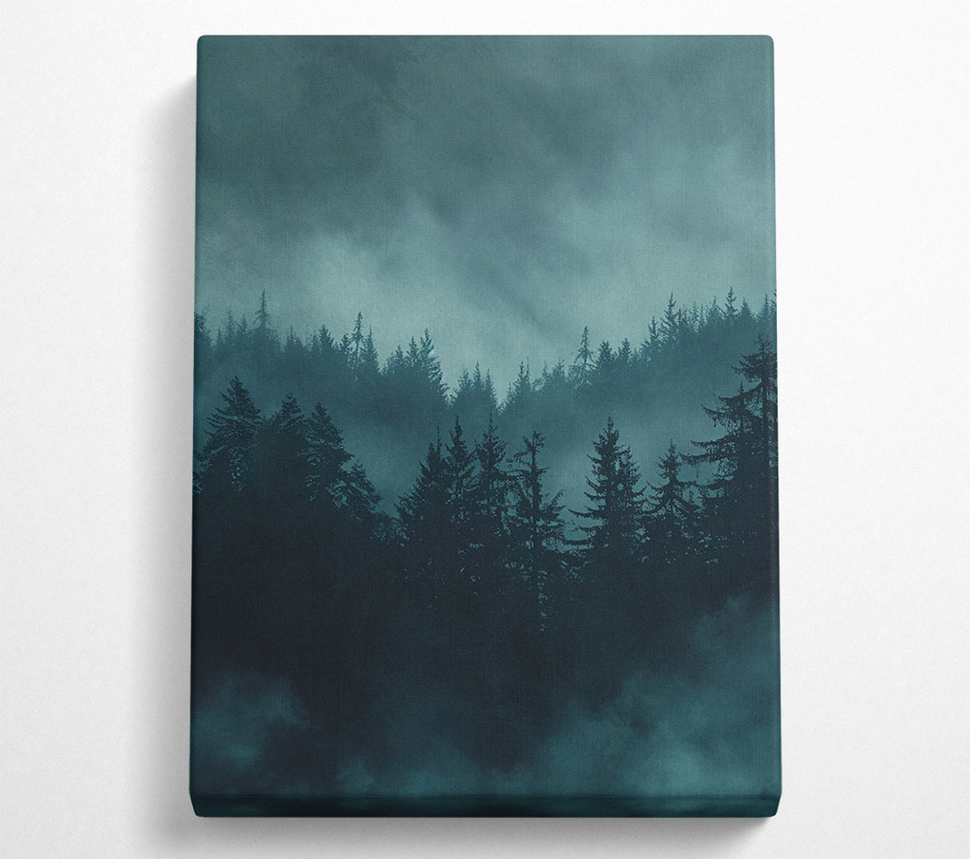  A Canvas Print of Grey Blues Forest Canvas Art