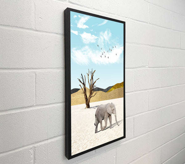 Grey Elephant In Dessert