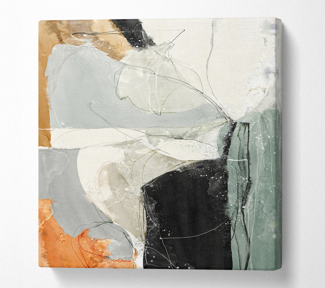  A Canvas Print of Grey Paint Splash Canvas Art