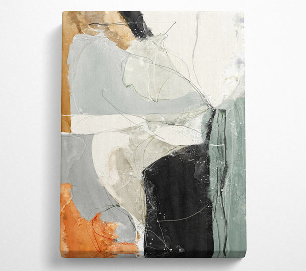  A Canvas Print of Grey Paint Splash Canvas Art