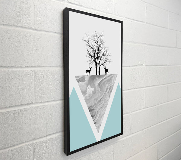 Grey Triangle With Black Tree