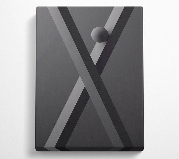  A Canvas Print of Grey X Canvas Art