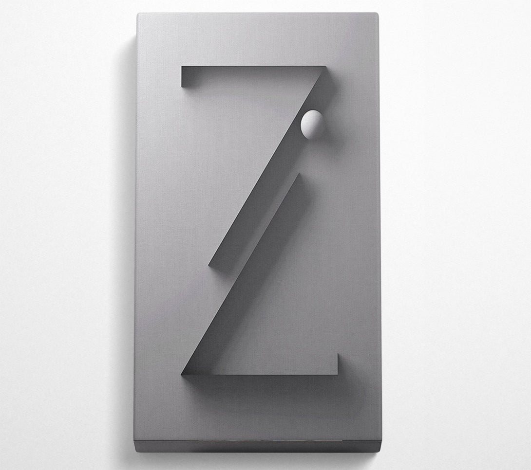  A Canvas Print of Grey Z Canvas Print