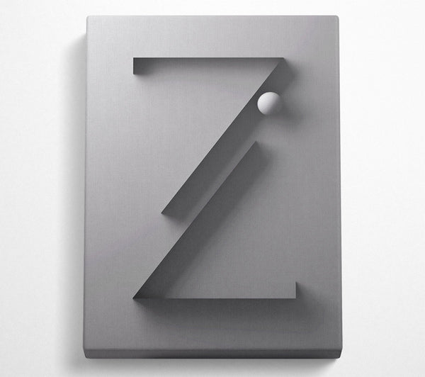  A Canvas Print of Grey Z Canvas Print