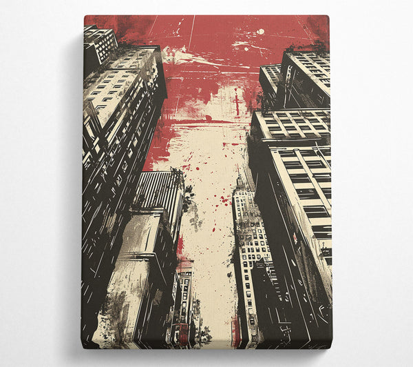  A Canvas Print of Grunge City Canvas Print