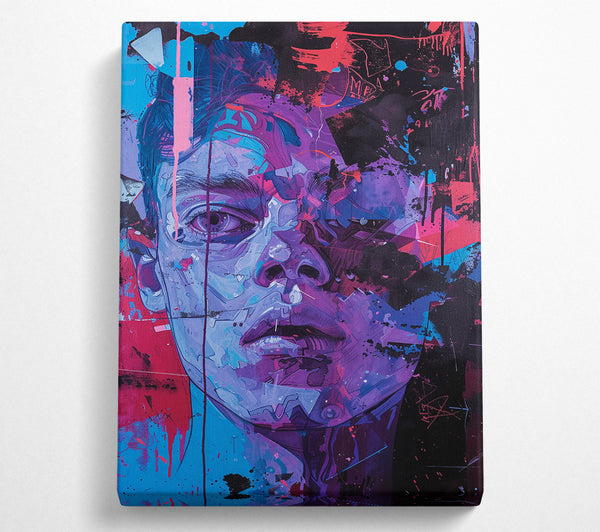  A Canvas Print of Half A Face Graffiti Canvas Wall Art