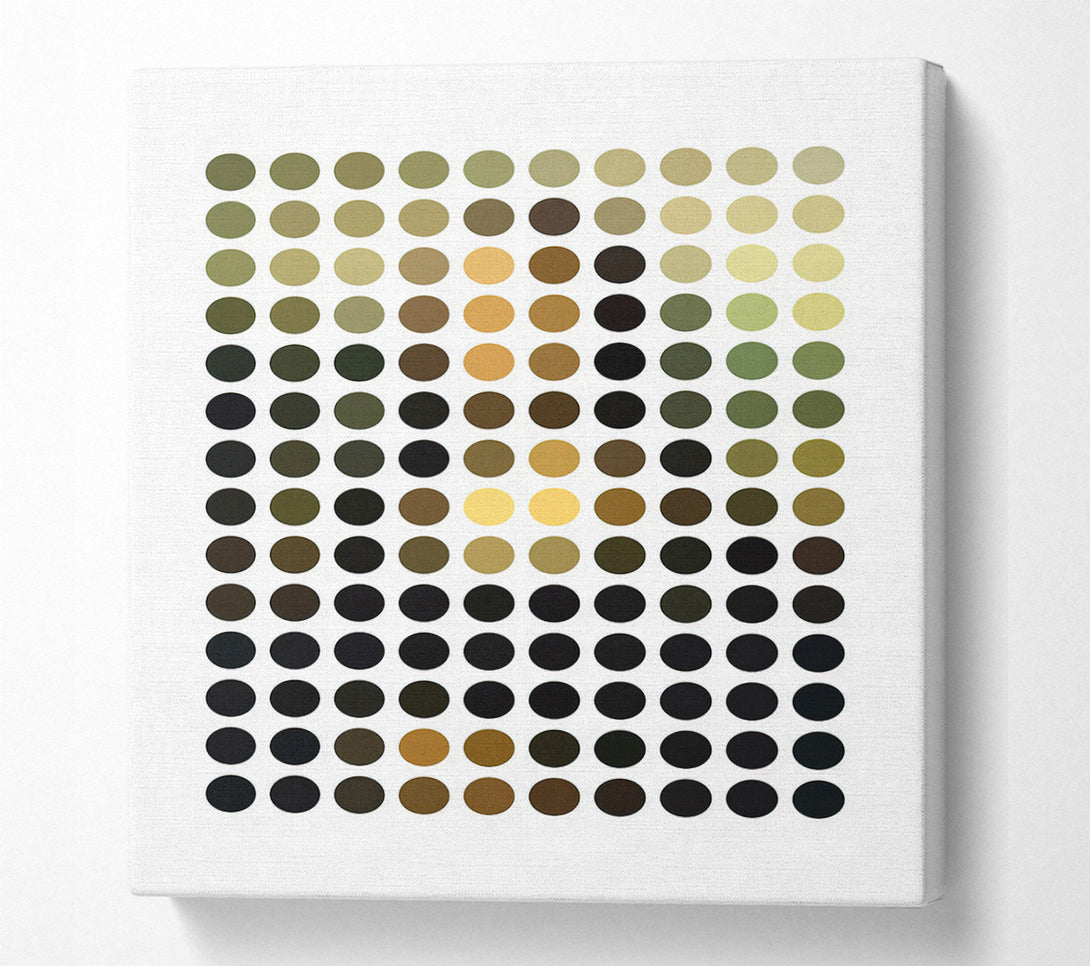  A Canvas Print of Half Tone Mona Lisa Canvas Print