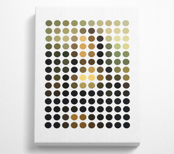  A Canvas Print of Half Tone Mona Lisa Canvas Print