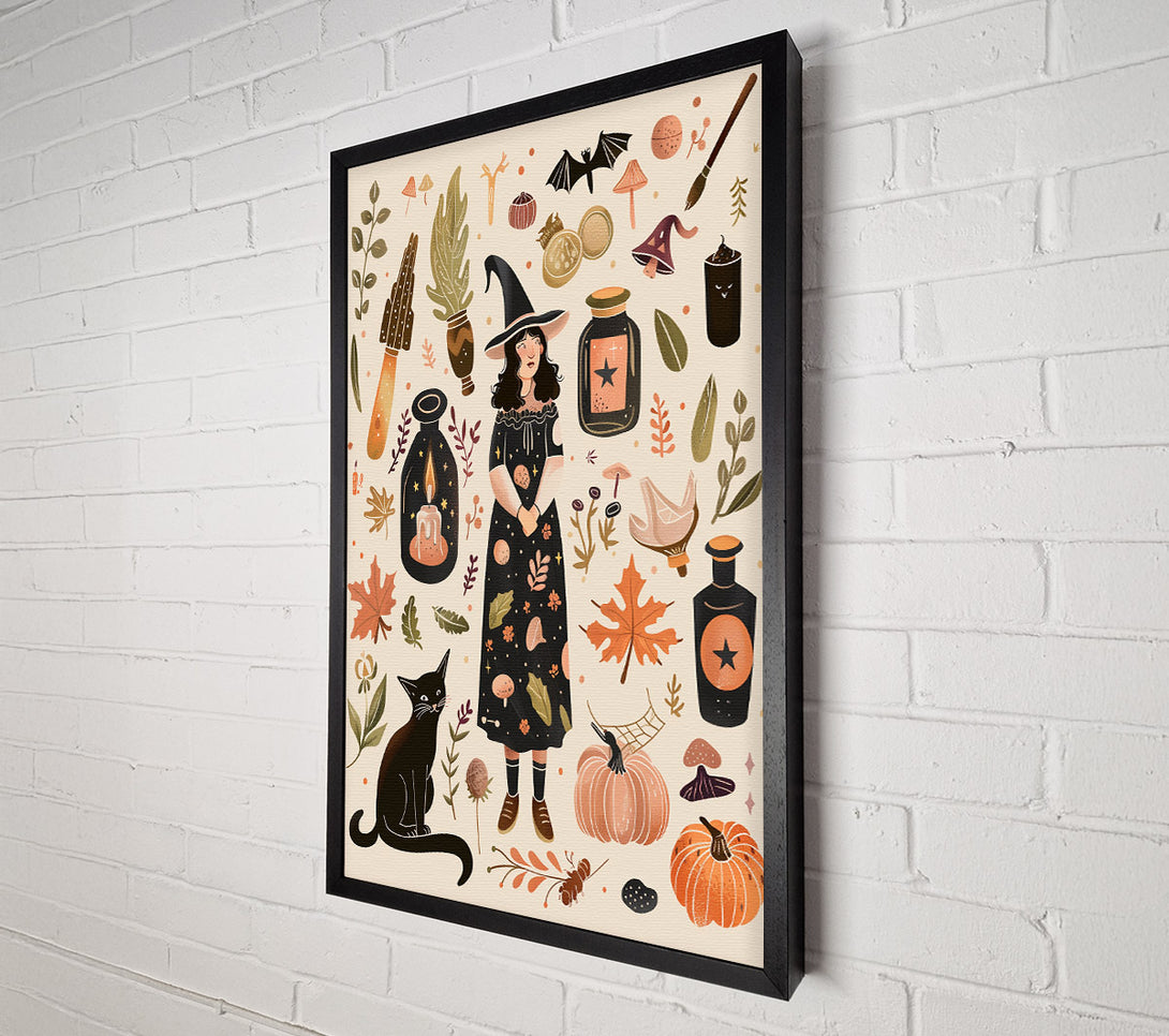  A Canvas Print of Halloween Witch Canvas Art