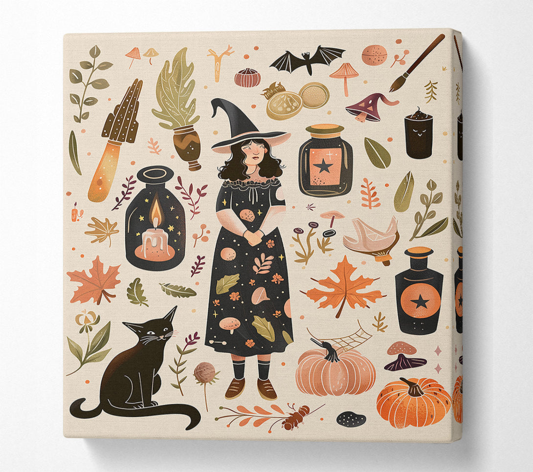  A Canvas Print of Halloween Witch Canvas Art