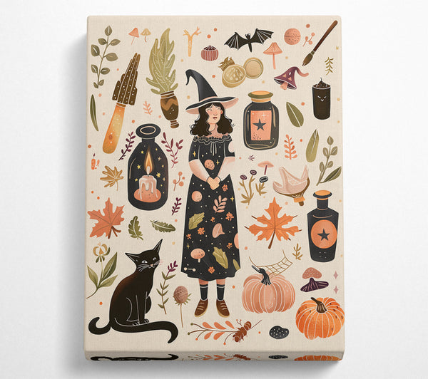  A Canvas Print of Halloween Witch Canvas Art