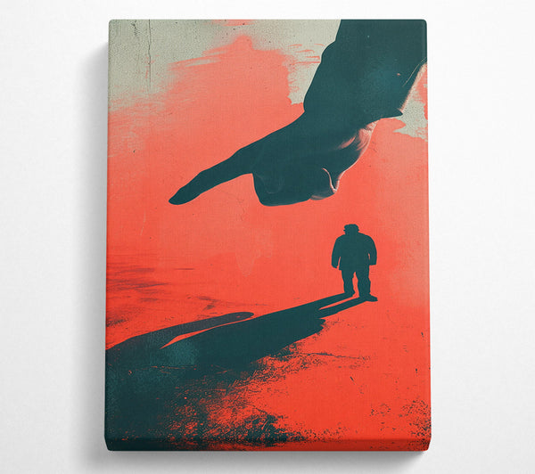 A Canvas Print of Hand Pointing Canvas Art