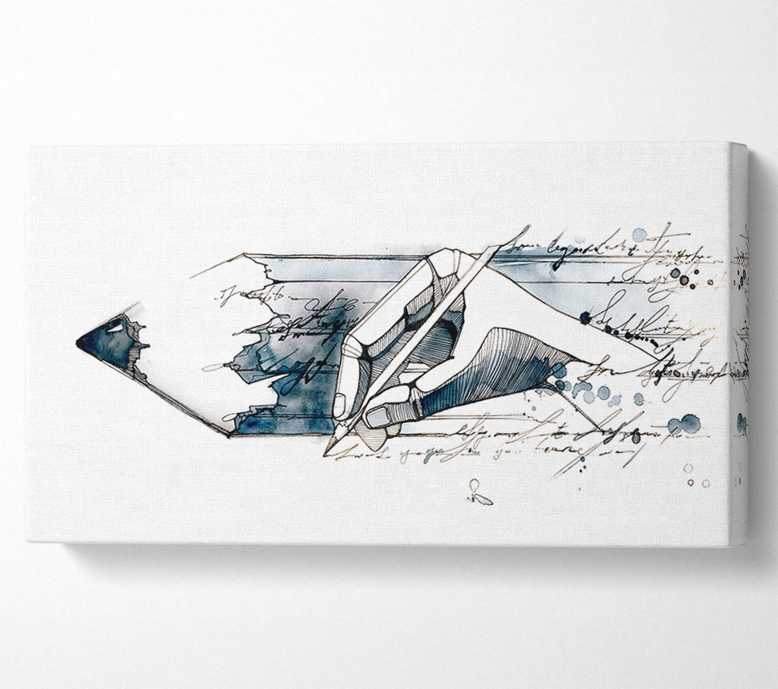  A Canvas Print of Handwritten In Ink Canvas Print