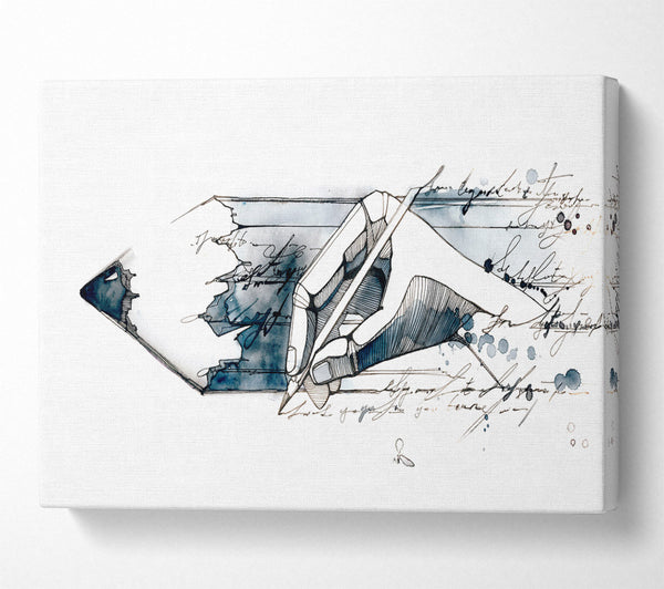  A Canvas Print of Handwritten In Ink Canvas Print