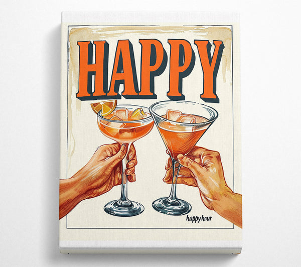  A Canvas Print of Happy Cocktails Canvas Wall Art