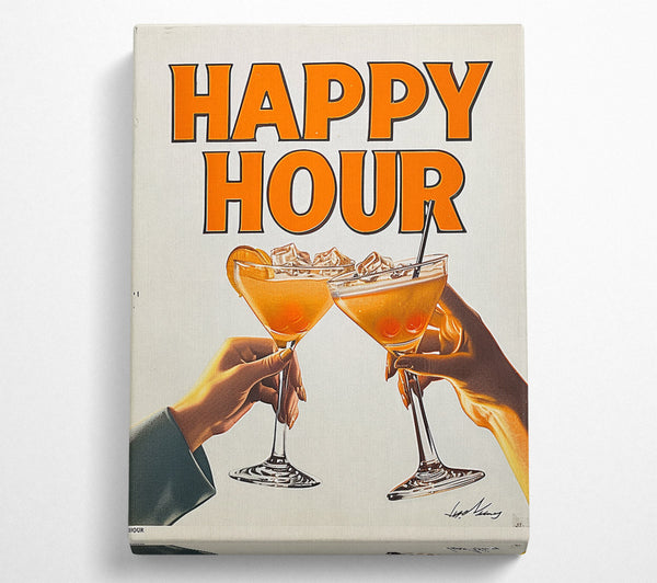  A Canvas Print of Happy Hour Cocktails Canvas Wall Art