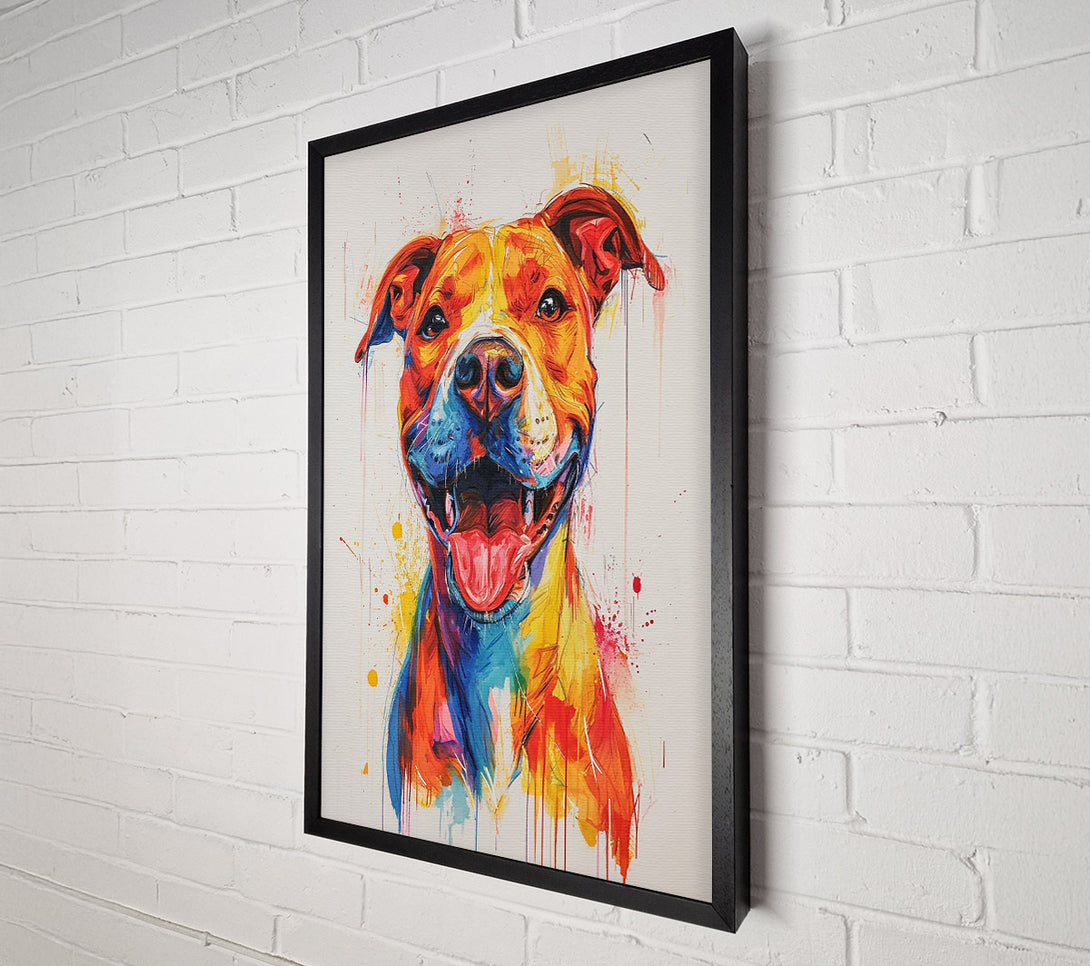  A Canvas Print of Happy Staffy Canvas Art