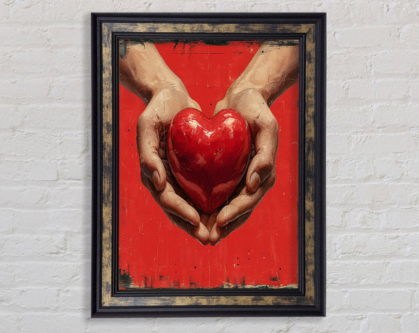 Heart In Hands Framed Print