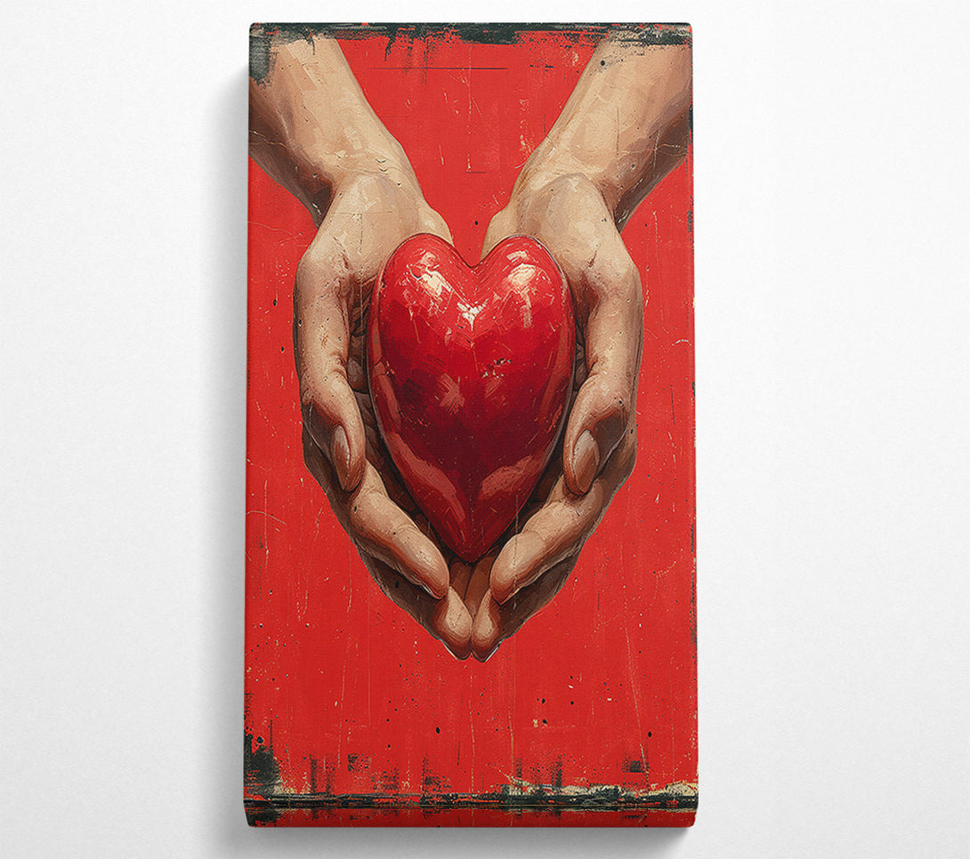  A Canvas Print of Heart In Hands Canvas Print