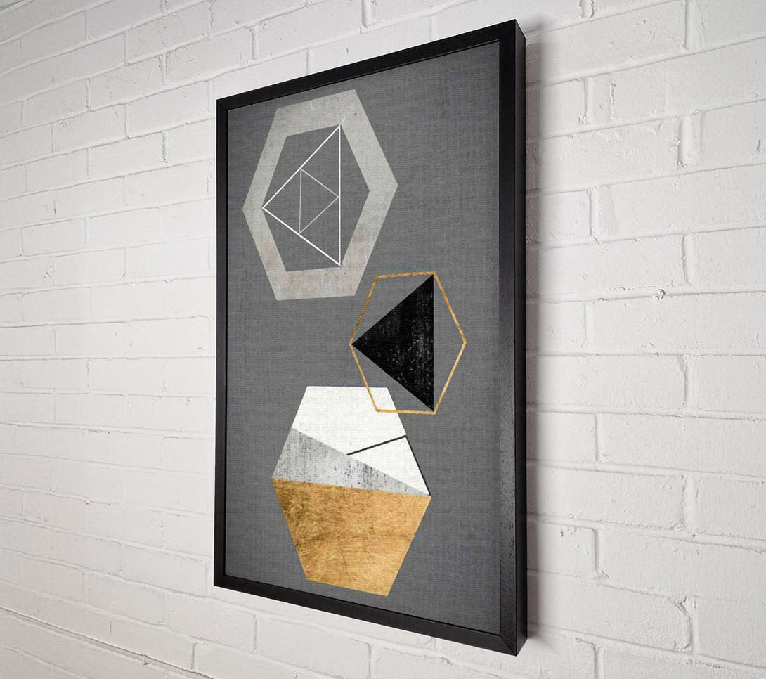  A Canvas Print of Hexagons Canvas Wall Art