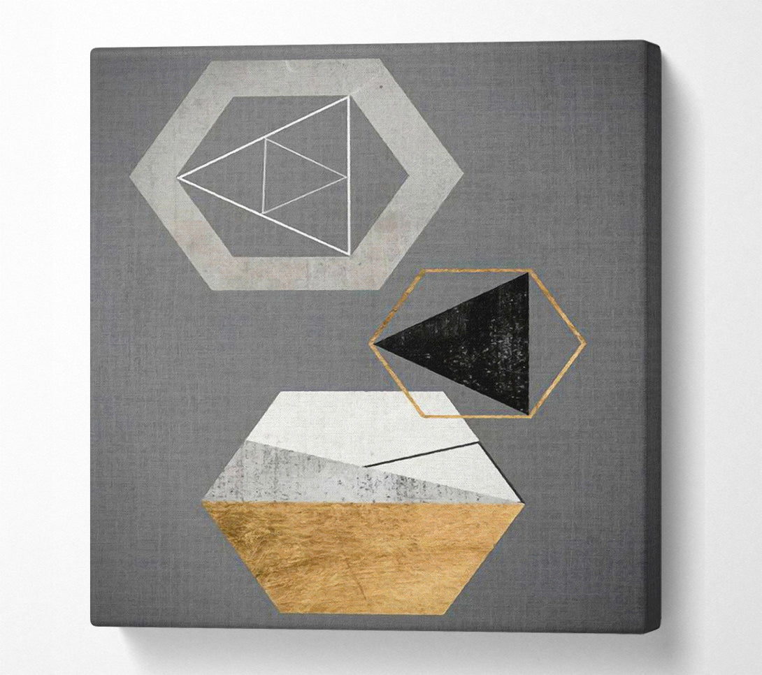  A Canvas Print of Hexagons Canvas Wall Art