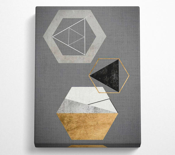  A Canvas Print of Hexagons Canvas Wall Art