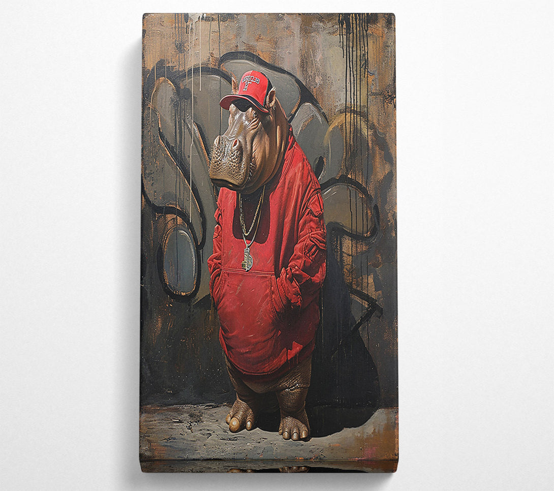  A Canvas Print of Hip Hop Hippo Canvas Print