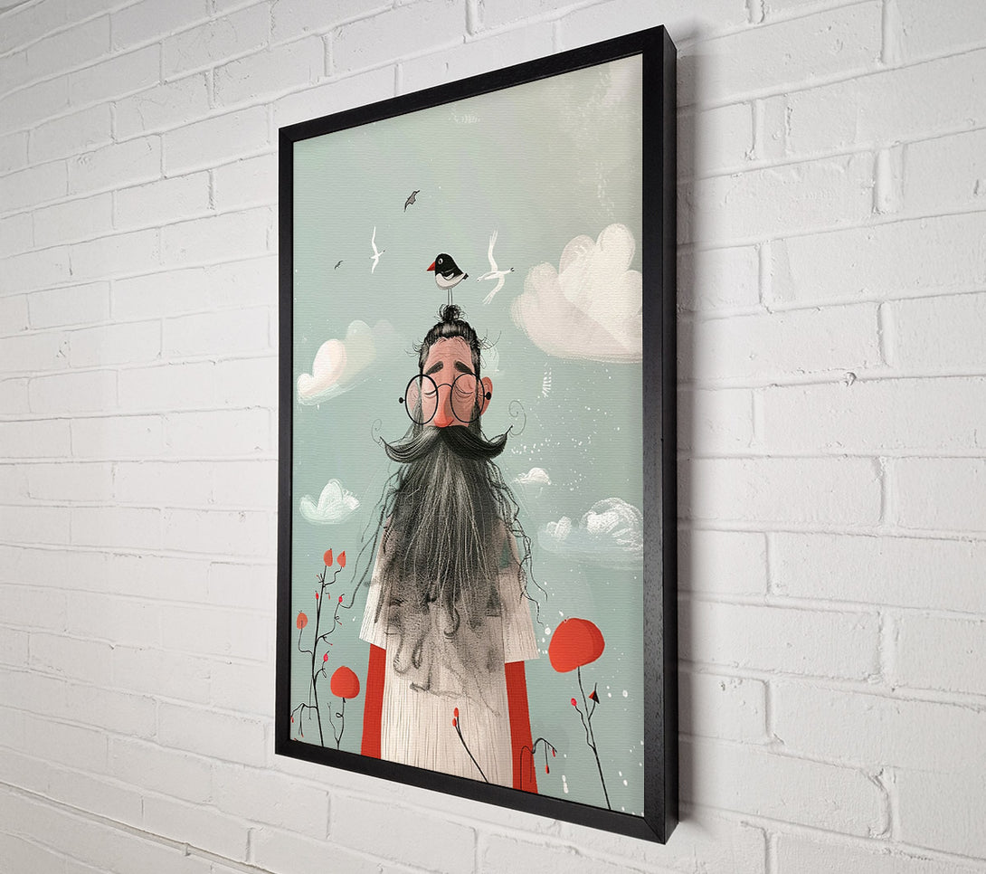  A Canvas Print of Hipster Man Canvas Wall Art