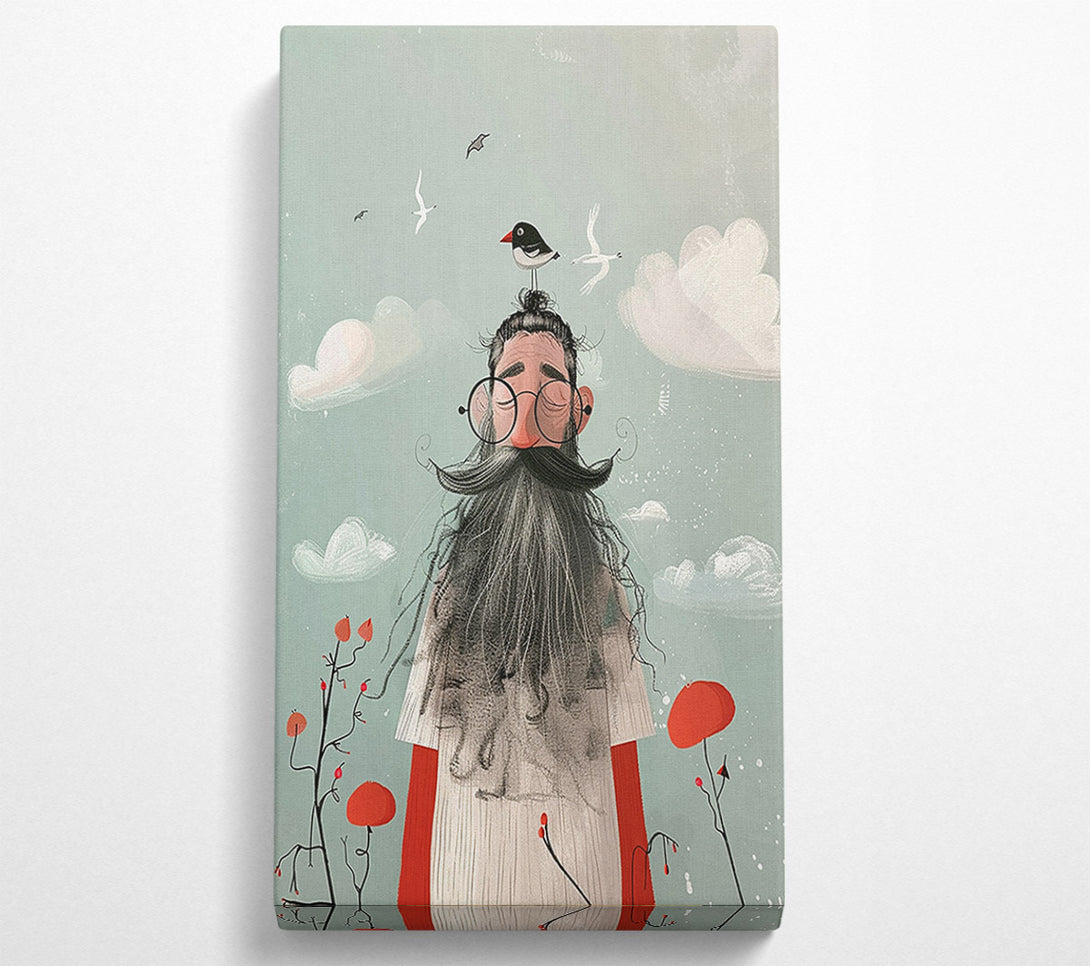  A Canvas Print of Hipster Man Canvas Wall Art