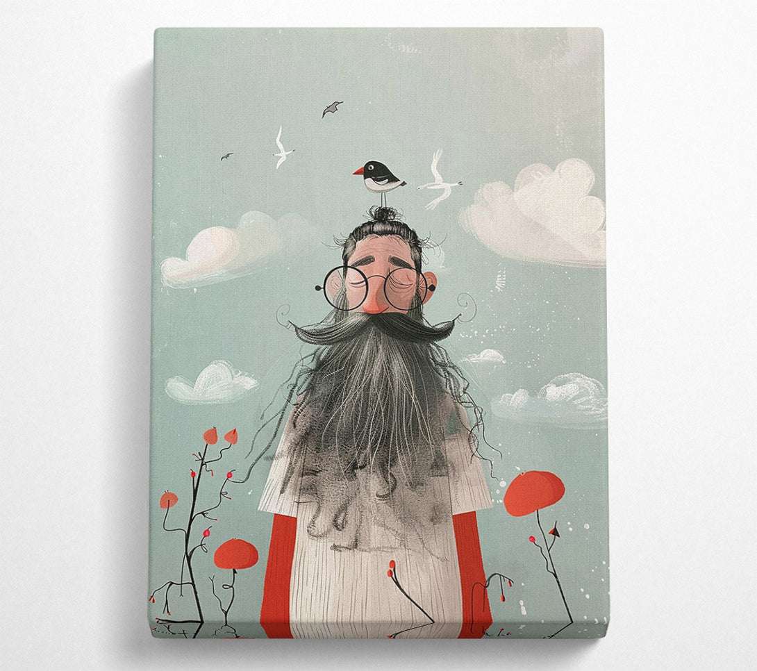  A Canvas Print of Hipster Man Canvas Wall Art