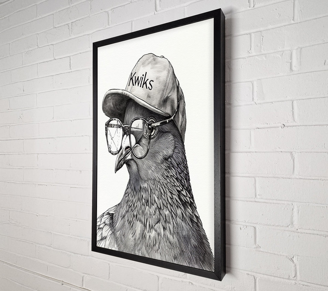  A Canvas Print of Hipster Pigeon Canvas Wall Art