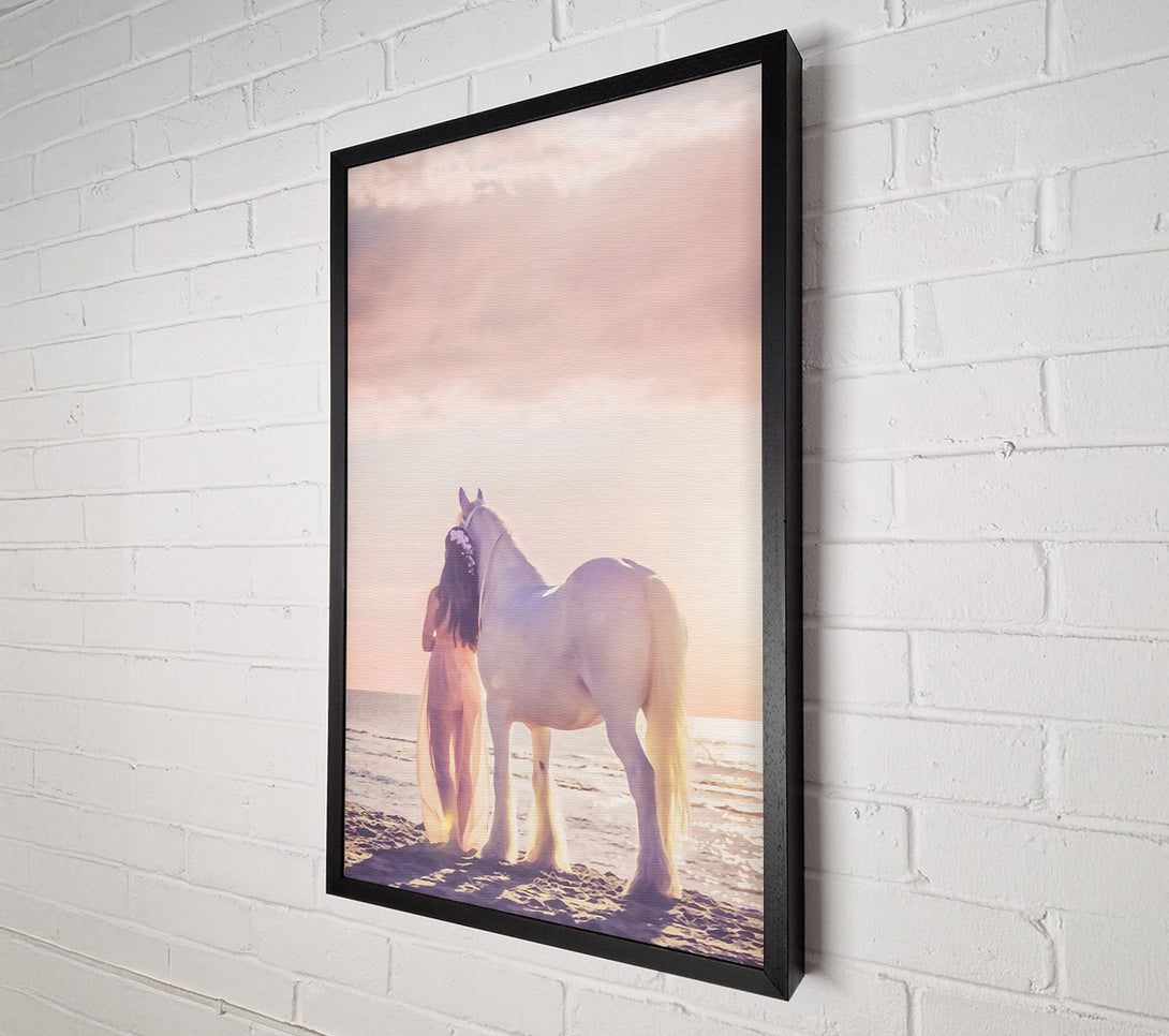  A Canvas Print of Horse And Woman Canvas Print