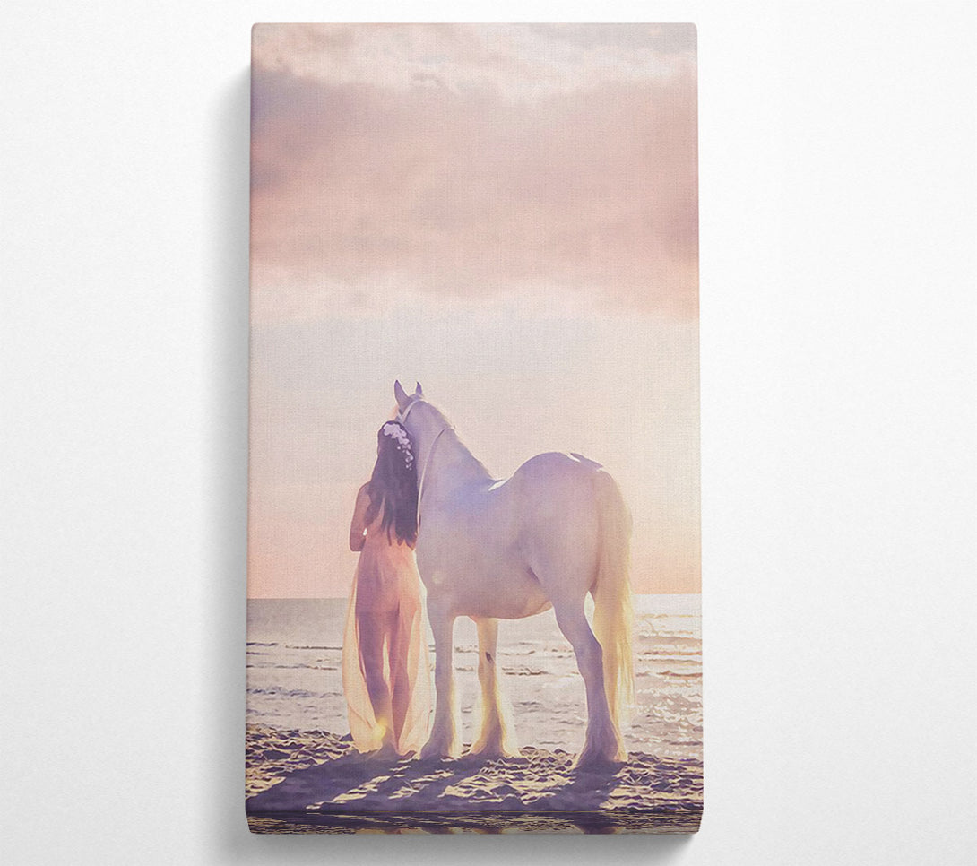  A Canvas Print of Horse And Woman Canvas Print
