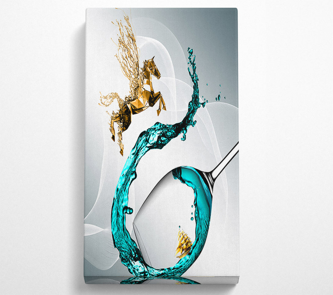  A Canvas Print of Horse Splash Canvas Art