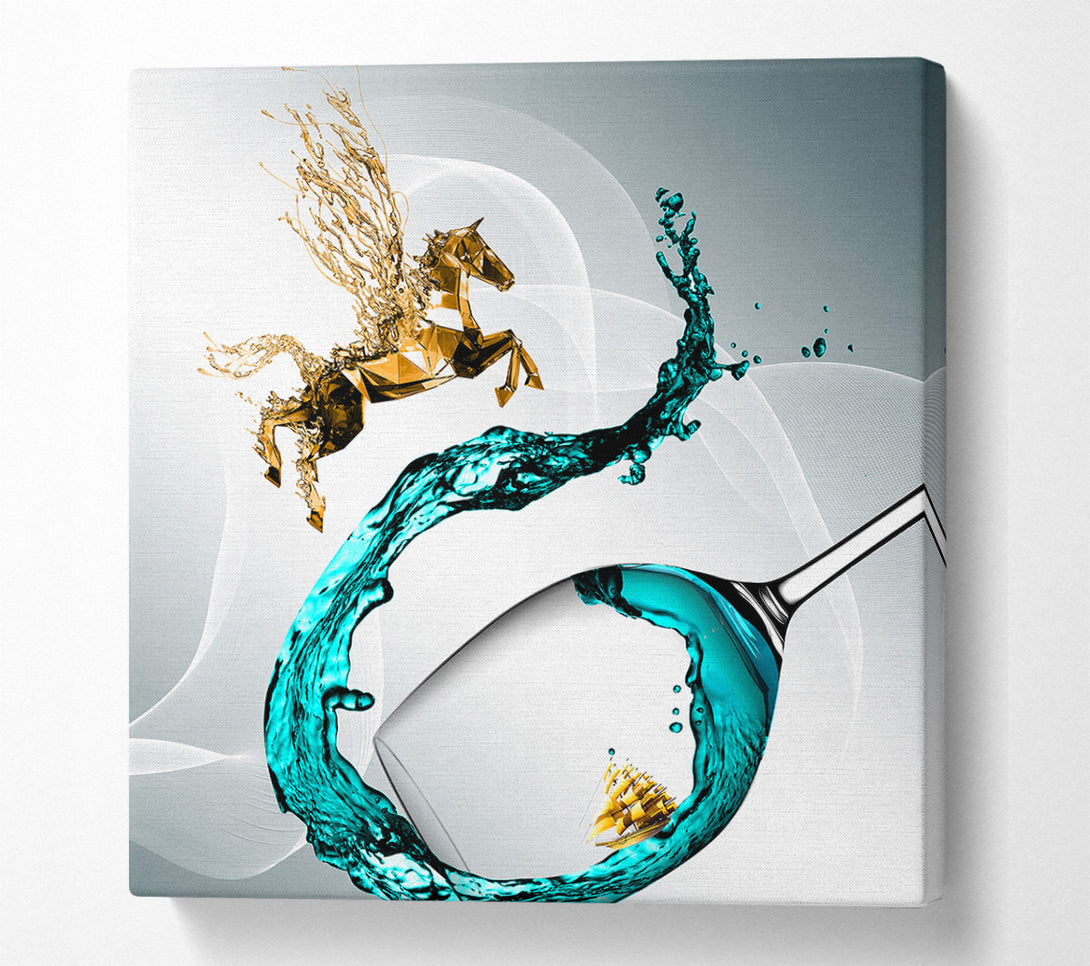  A Canvas Print of Horse Splash Canvas Art