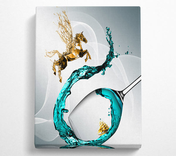  A Canvas Print of Horse Splash Canvas Art