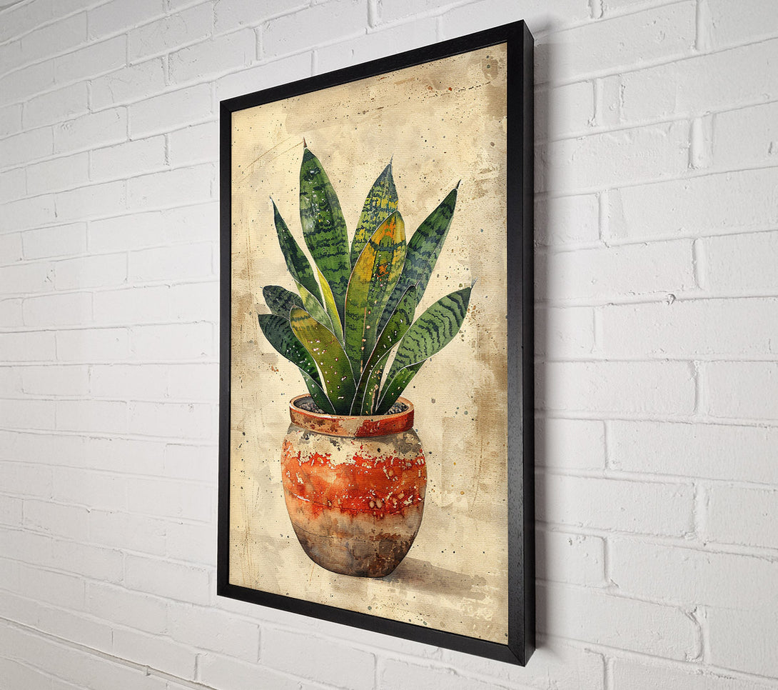  A Canvas Print of House Plant Ceramic Canvas Print