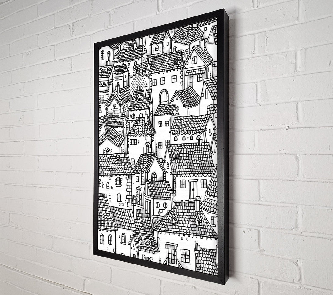  A Canvas Print of Houses Are Here Canvas Wall Art