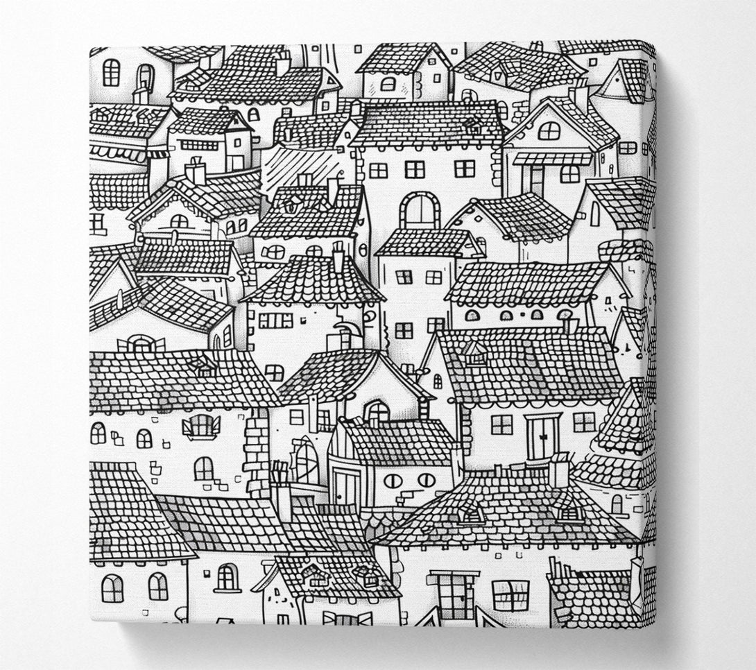  A Canvas Print of Houses Are Here Canvas Wall Art