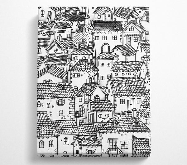  A Canvas Print of Houses Are Here Canvas Wall Art