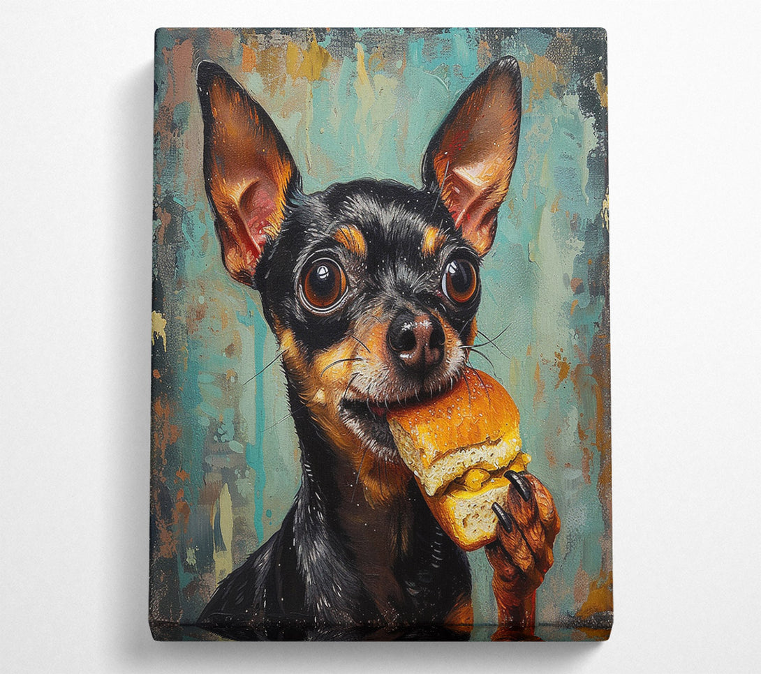  A Canvas Print of Hungry Chihuahua Canvas Art